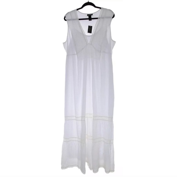 white maxi dress size 24